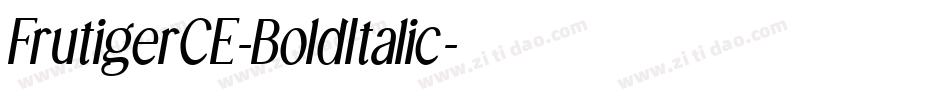 FrutigerCE-BoldItalic字体转换