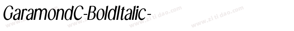 GaramondC-BoldItalic字体转换