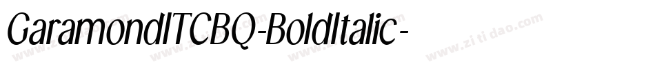 GaramondITCBQ-BoldItalic字体转换