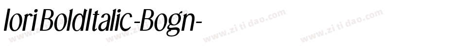 IoriBoldItalic-Bogn字体转换