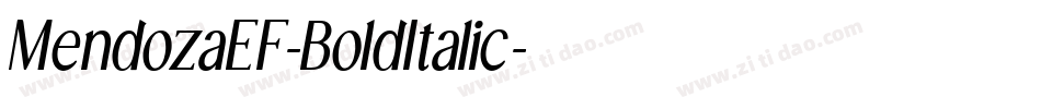 MendozaEF-BoldItalic字体转换