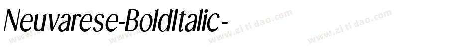 Neuvarese-BoldItalic字体转换