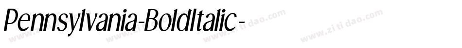 Pennsylvania-BoldItalic字体转换