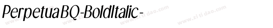 PerpetuaBQ-BoldItalic字体转换