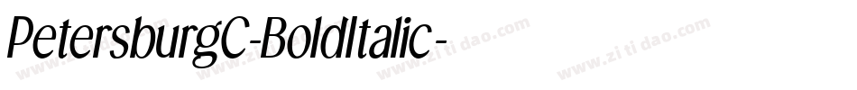 PetersburgC-BoldItalic字体转换
