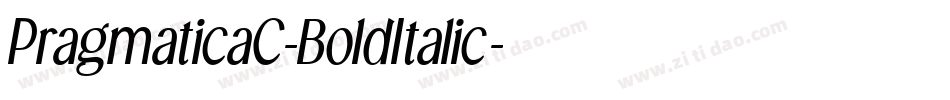 PragmaticaC-BoldItalic字体转换