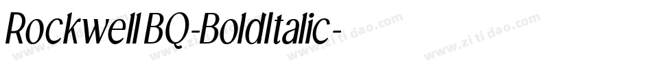 RockwellBQ-BoldItalic字体转换
