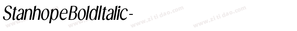 StanhopeBoldItalic字体转换