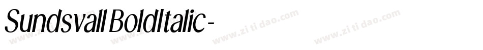 SundsvallBoldItalic字体转换