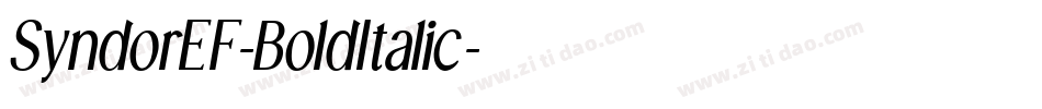 SyndorEF-BoldItalic字体转换