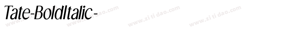 Tate-BoldItalic字体转换