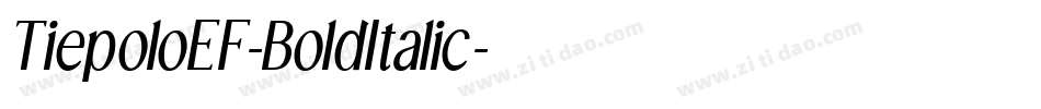 TiepoloEF-BoldItalic字体转换
