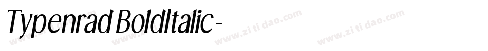TypenradBoldItalic字体转换
