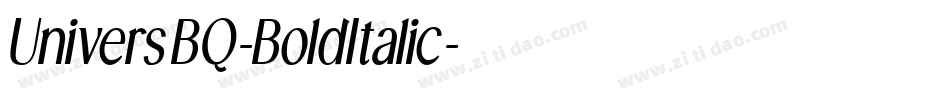 UniversBQ-BoldItalic字体转换