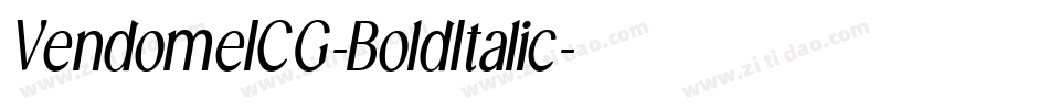 VendomeICG-BoldItalic字体转换
