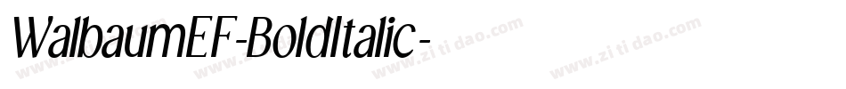 WalbaumEF-BoldItalic字体转换