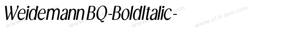 WeidemannBQ-BoldItalic字体转换