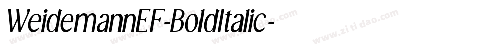 WeidemannEF-BoldItalic字体转换