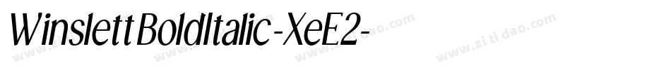 WinslettBoldItalic-XeE2字体转换