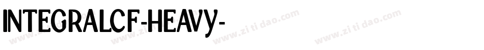 INTEGRALCF-HEAVY字体转换