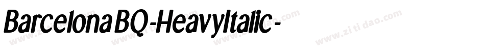 BarcelonaBQ-HeavyItalic字体转换