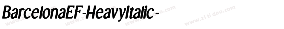 BarcelonaEF-HeavyItalic字体转换