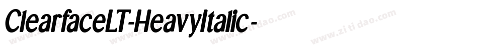 ClearfaceLT-HeavyItalic字体转换