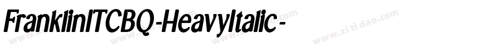 FranklinITCBQ-HeavyItalic字体转换