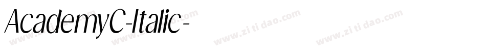 AcademyC-Italic字体转换