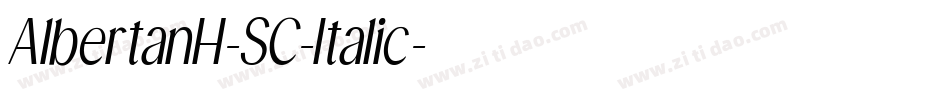 AlbertanH-SC-Italic字体转换