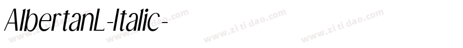 AlbertanL-Italic字体转换