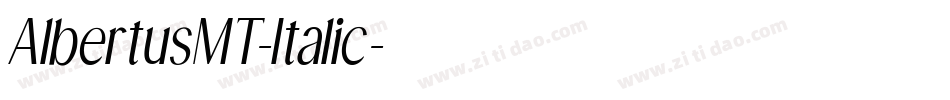 AlbertusMT-Italic字体转换