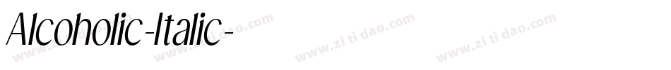 Alcoholic-Italic字体转换