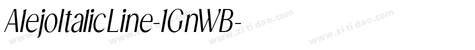 AlejoItalicLine-1GnWB字体转换
