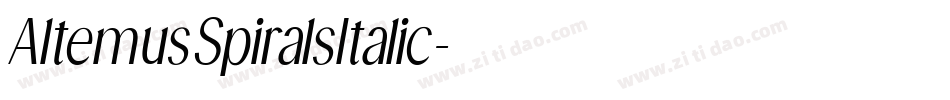 AltemusSpiralsItalic字体转换