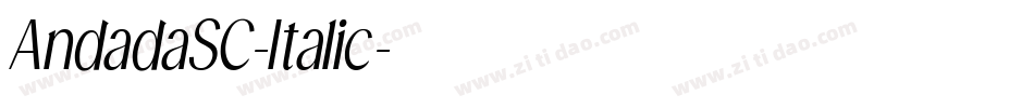 AndadaSC-Italic字体转换
