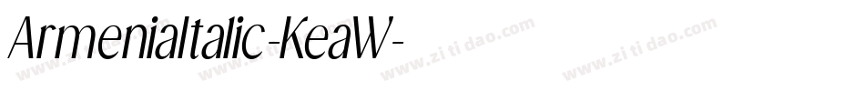 ArmeniaItalic-KeaW字体转换