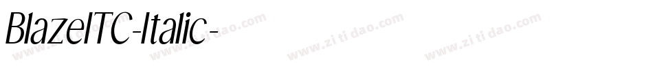 BlazeITC-Italic字体转换