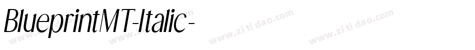 BlueprintMT-Italic字体转换