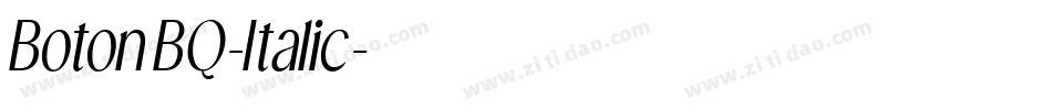 BotonBQ-Italic字体转换