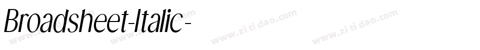Broadsheet-Italic字体转换