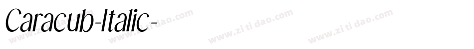 Caracub-Italic字体转换