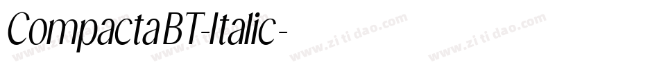 CompactaBT-Italic字体转换