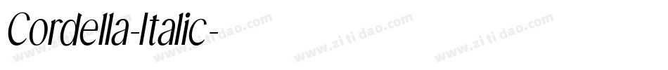 Cordella-Italic字体转换