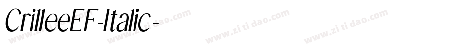 CrilleeEF-Italic字体转换