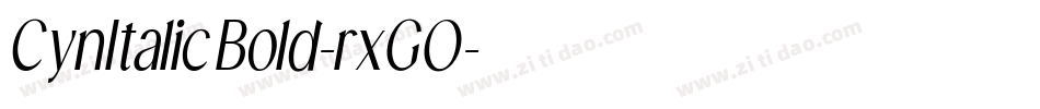 CynItalicBold-rxGO字体转换