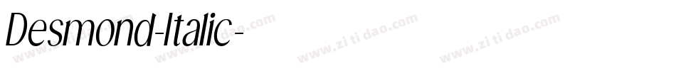 Desmond-Italic字体转换
