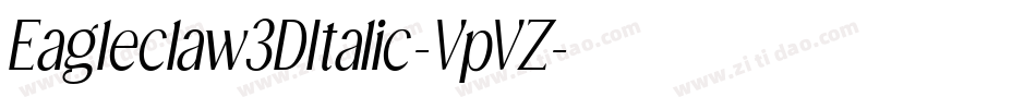 Eagleclaw3DItalic-VpVZ字体转换