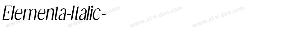 Elementa-Italic字体转换