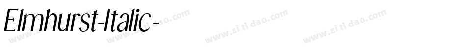 Elmhurst-Italic字体转换